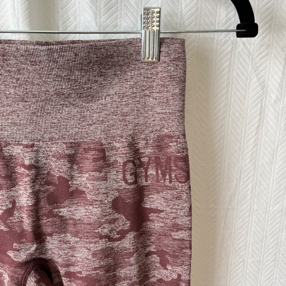 Gymshark Seamless High-Waisted Legging Camo Burgundy Small - Picture 4 of 10
